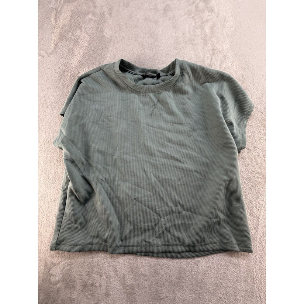 Danskin Tee Shirt Top Womens X-Large Green Pullover Stretch Casual